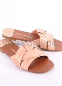 Mules plates - Simili  cuir- Rose-122505
