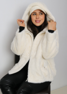 Manteau Effet Fourrure Femme-300406-VOG